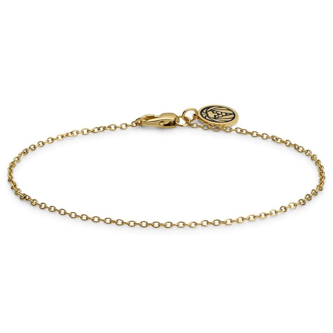 Essentials | 1,5 mm Lichtgewicht Goudkleurige Armband met Kabelschakels