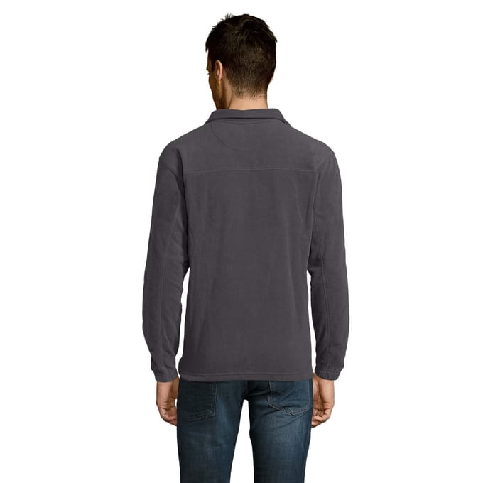 SOLS Volwassen uniseks Ness Half Zip Fleece Top (Houtskool Grijs)