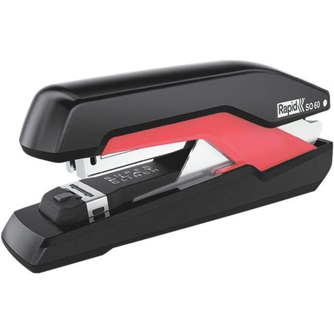 Rapid Supreme Bureau Nietmachine SO60 - Niet tot 60 Vel - Zwart/Rood