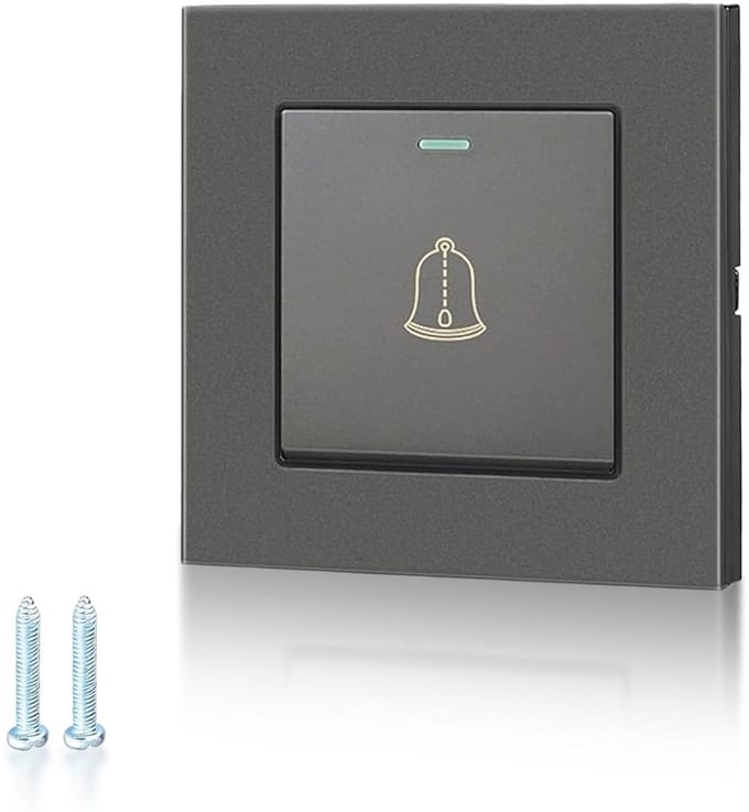 Waterdichte Buiten Deurbel Met Schakelaar 220-250V Grijs Inbouw
