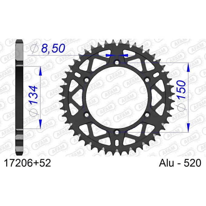 Tandwiel Afam 520 52 dents