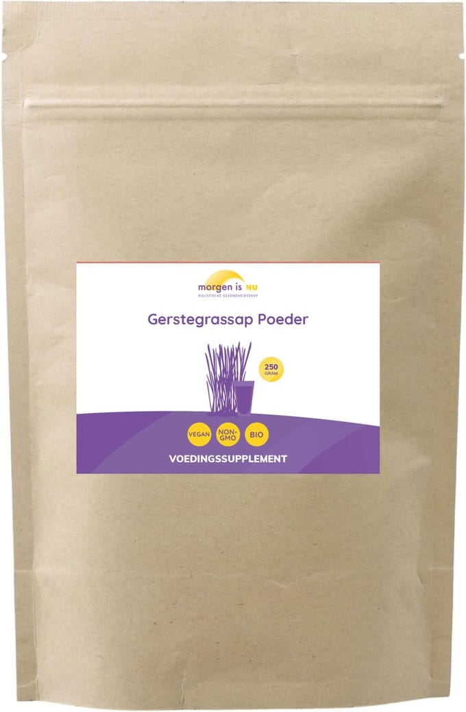 Gerstegrassap Poeder - Biologisch - 250gram - Morgen is Nu