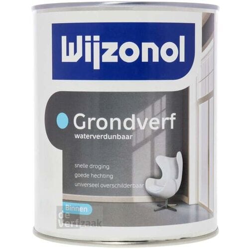 Wijzonol Grondverf Op Waterbasis 0,5 Liter 100% Wit