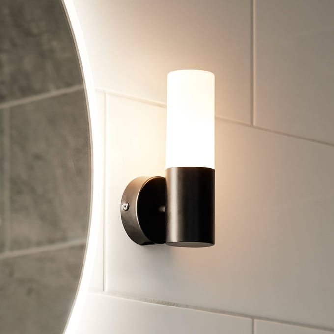 PR Home badkamer wandlamp Beta, zwart, IP44