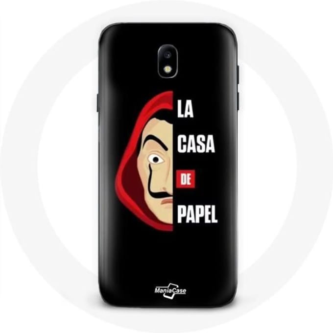 Coque pour Samsung Galaxy j7 2017 La casa de papel Logo et Masque