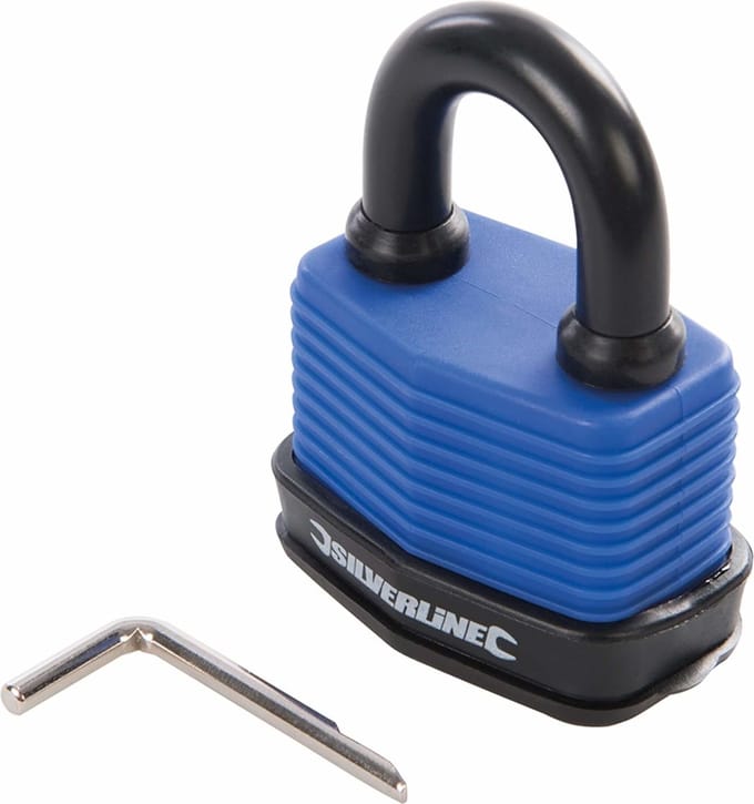 Silverline Waterbestendig combinatie hangslot - 50 mm - 10.000 combinaties - PVC schelp