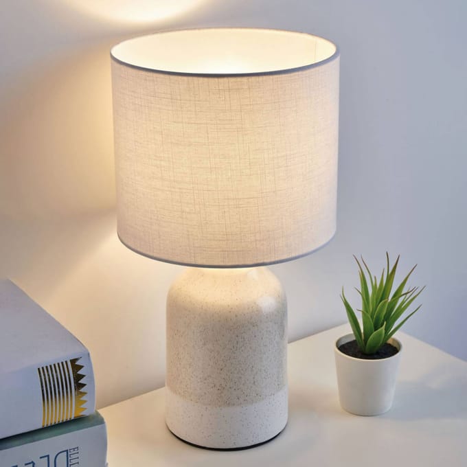 Paulmann Pauleen LED Tafellamp Sandy Glow - E14 - Max. 20W - Woonkamer, Slaapkamer & Eetkamer - Crème/Wit