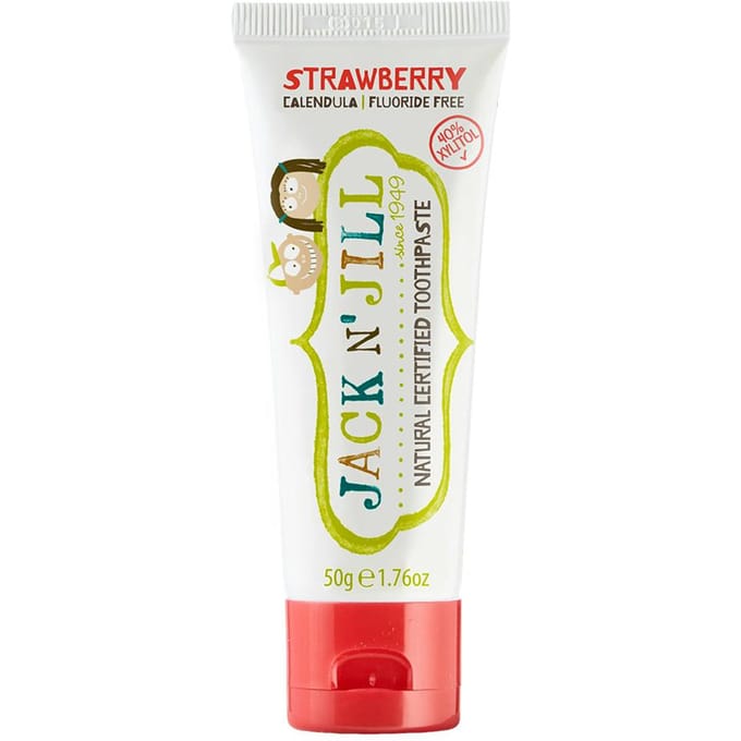 Jack n' Jill, Certified Natural Toothpaste, Strawberry Flavor, 1.76 oz (50 g) beige