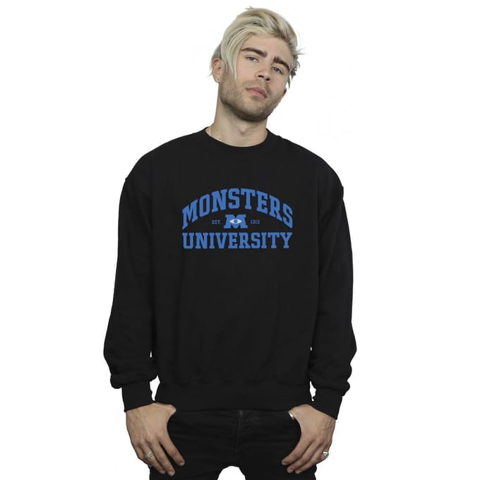 Disney Heren Monsters University Logo Sweatshirt (Zwart)