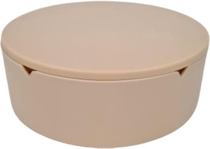 Organizer met Spiegel DANNI - Licht roze - Kunststof - Ø 14 x 5 cm