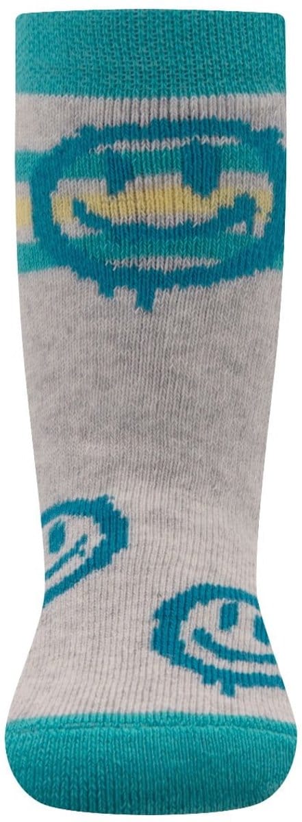 Antislip sokken met smiley – Light blue – 29-30