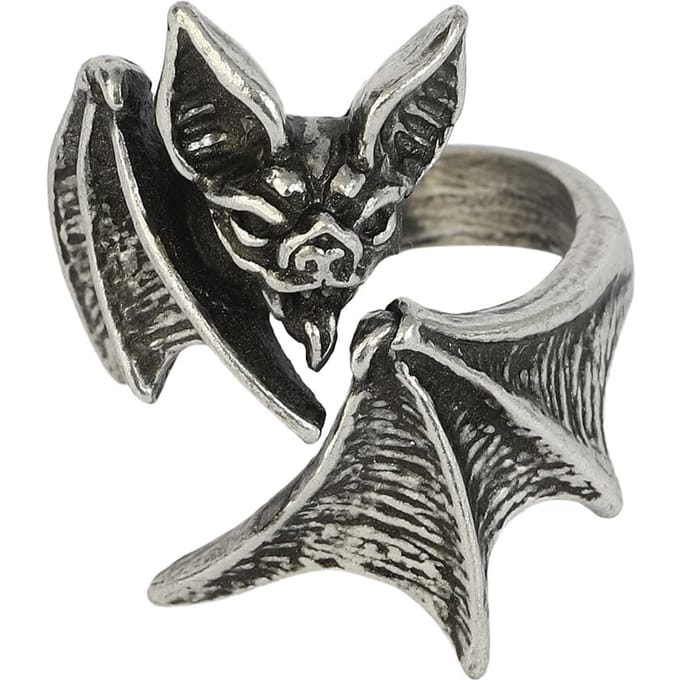 Alchemy Gothic - Gothic Ring - Nighthawk Wrap Ring - voor Vrouwen - zilverkleurig