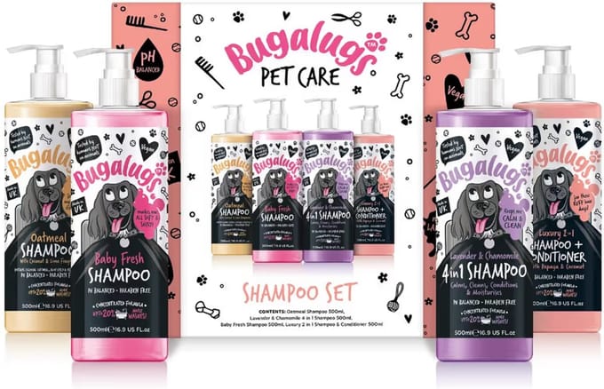 Bugalugs Shampoo Gift Set 4x500ml - set van vier hondenshampoos
