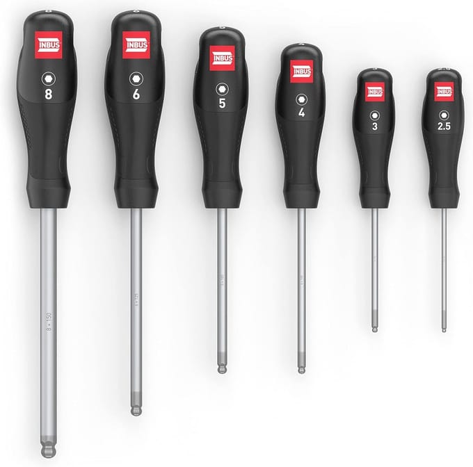 Schroevendraaier Set 6-delig met Kogelkop en HybridTouch, 2.5–8mm
