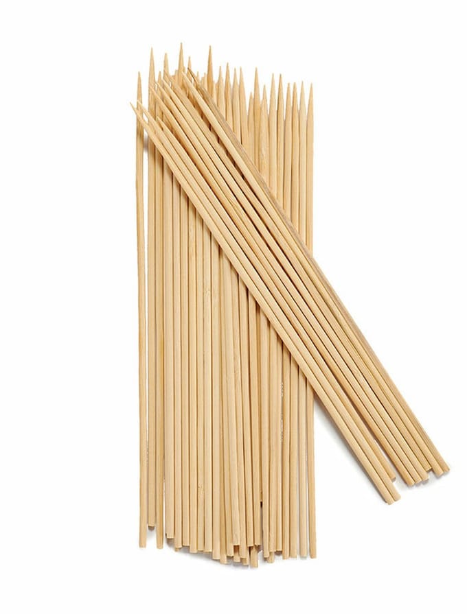 Spiesjes Sateprikkers - 85x - bamboe hout - 25 cm - barbecue spiezen - satestokjes
