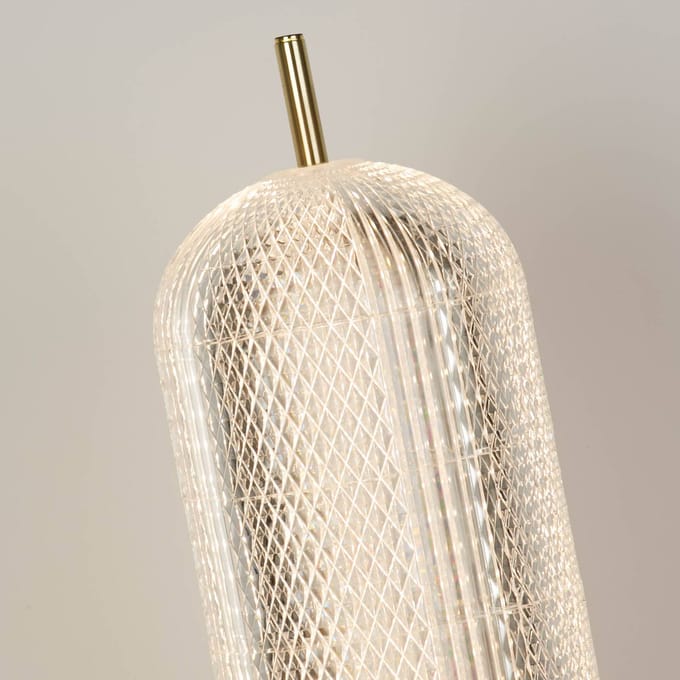 Searchlight Capsule LED tafellamp, messingkleurig, ijzer, acryl