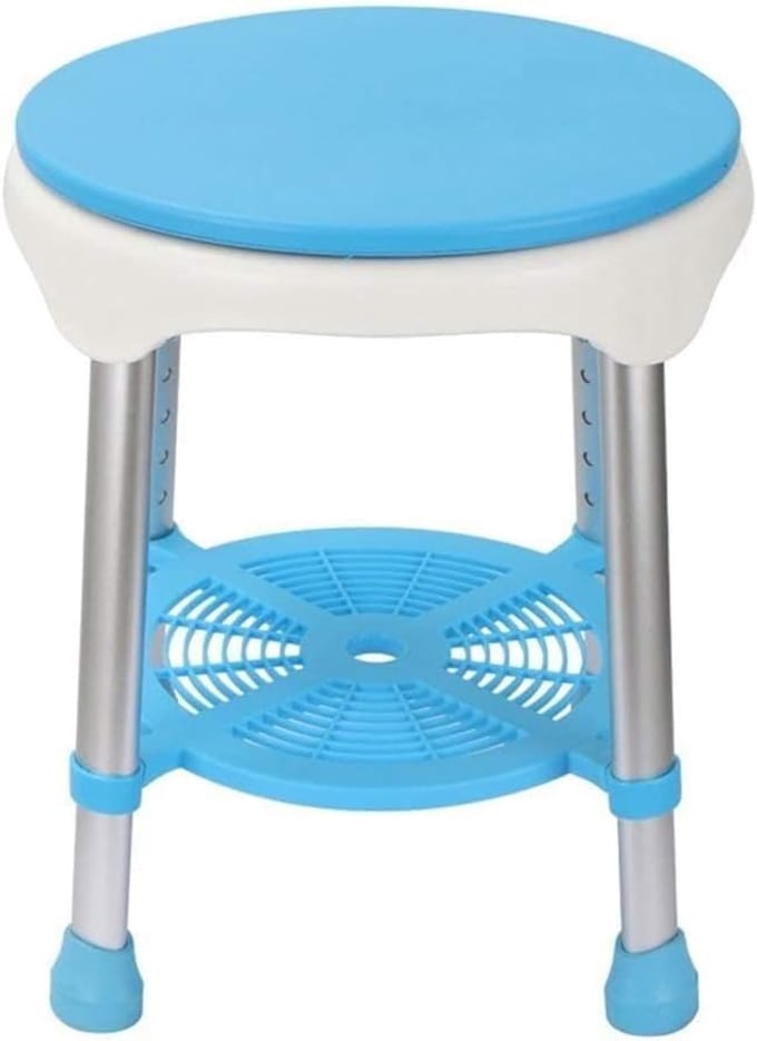 Badkamer Stoel - Douchekruk - Veilig Douchen - Verstelbare Hoogte - 34 cm Zitting - Blauw