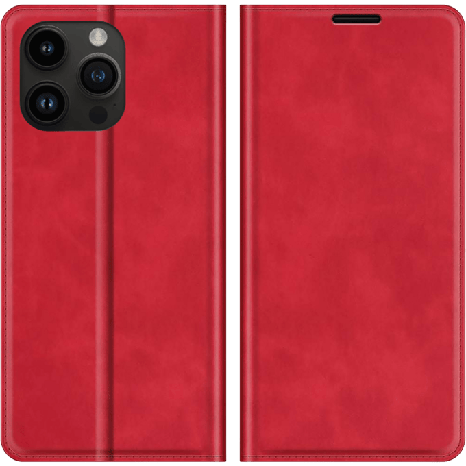Just in Case iPhone 15 Pro Magnetisch Portemonnee Hoesje Rood