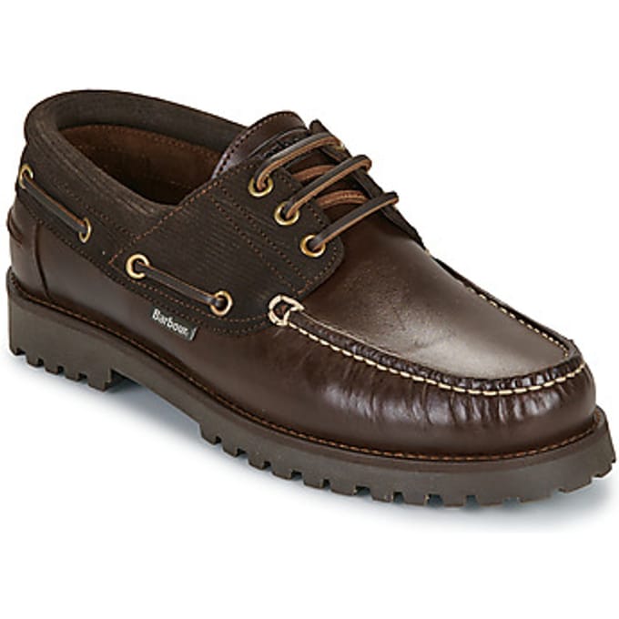 Barbour Bruine leren Deck bootschoenen