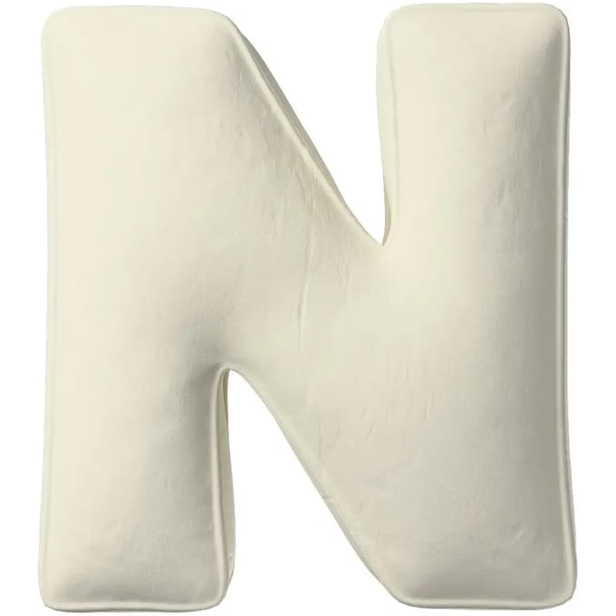Kussen letter n Yellow Tipi Posh Velvet