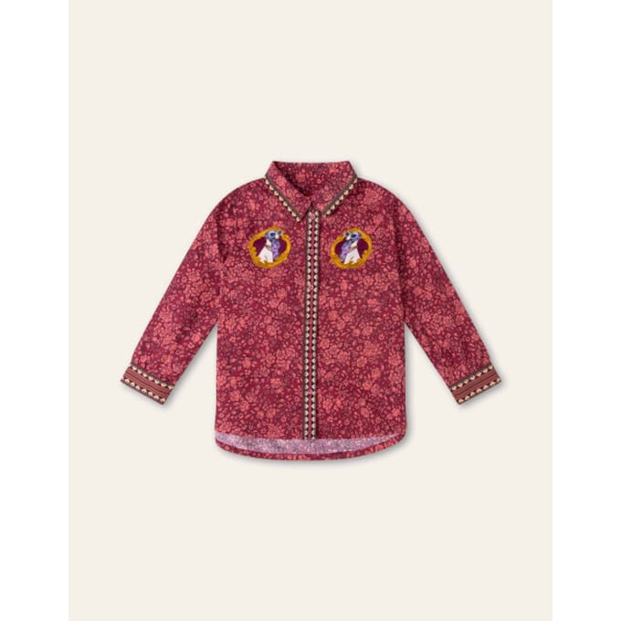 Oilily Baguette Blouse- maat152/12yr Beet Rood