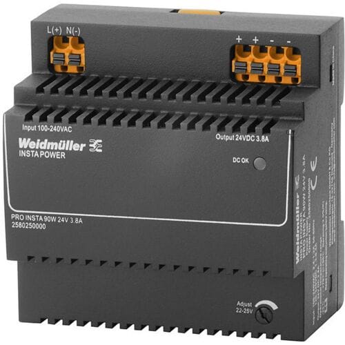 Weidmüller 2580250000 Schakelnetvoeding 24 V/DC 3.8 A 90 W Inhoud 1 stuk(s)