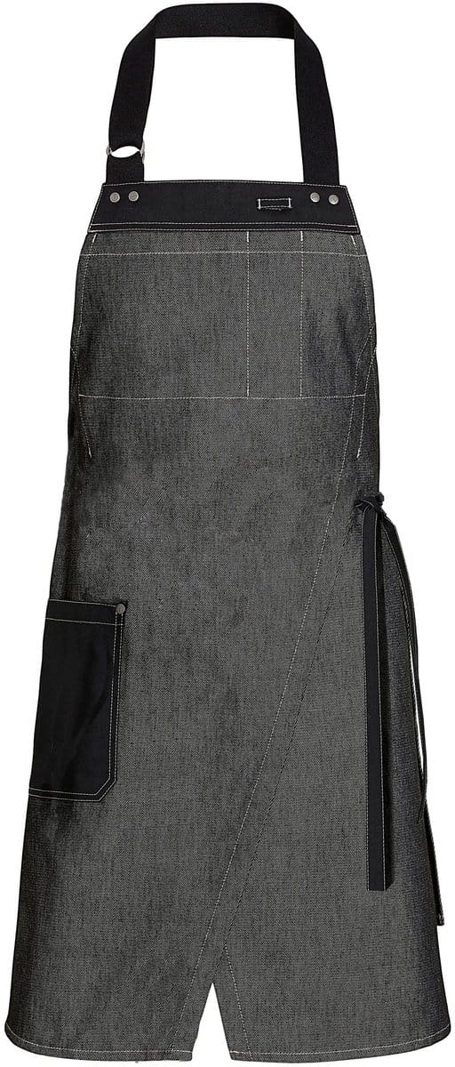 Kentaur Raw bib apron w. slit 30395-132 - rock cross - UNI