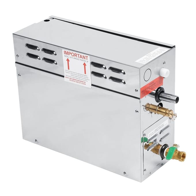 Générateur de vapeur électrique pour sauna en acier inoxydable TC-135, contrôleur de température numérique, États-Unis white