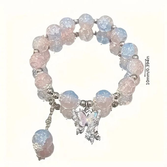 Livano Armband - Staal - Nep Zilver - Dames - Roze