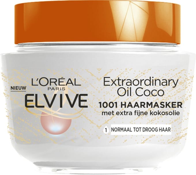3x L'Oréal Elvive Extraordinary Oil Kokos Haarmasker 300 ml
