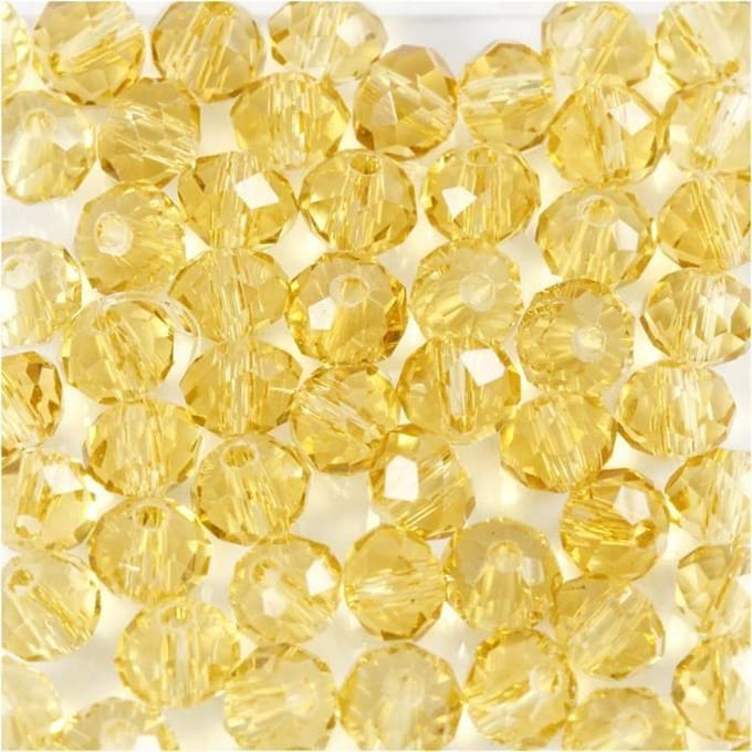 Creativ Company Faceted Beads Yellow 45pcs.