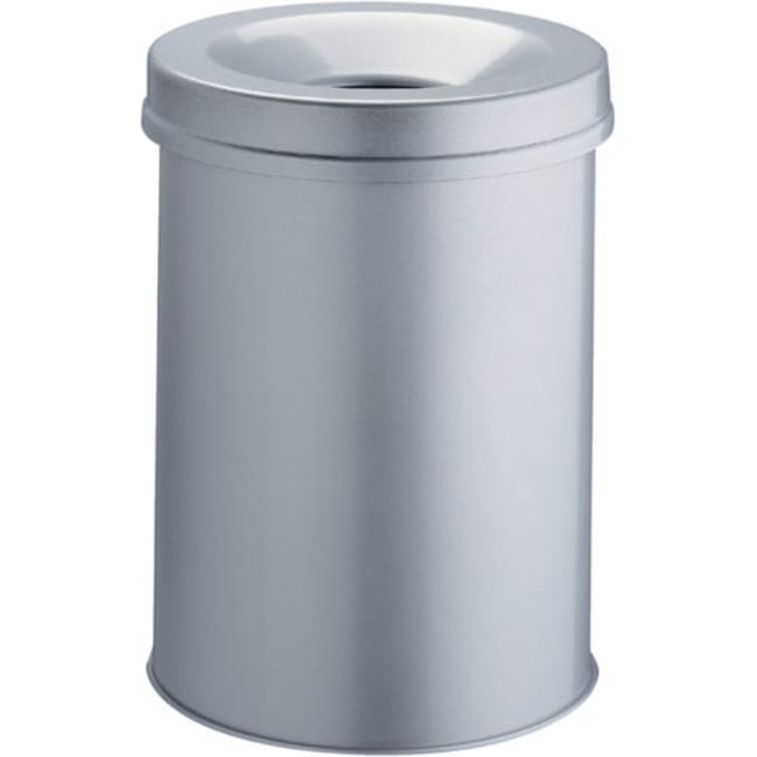 Papierbak met vlamdover Vepabins 15liter 26cm grijs