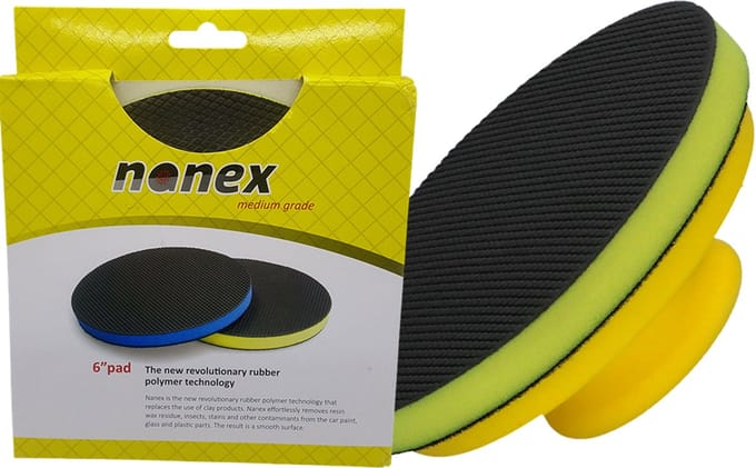 Nanex Kleipad 6" geel medium & Handpad - rond 150 mm