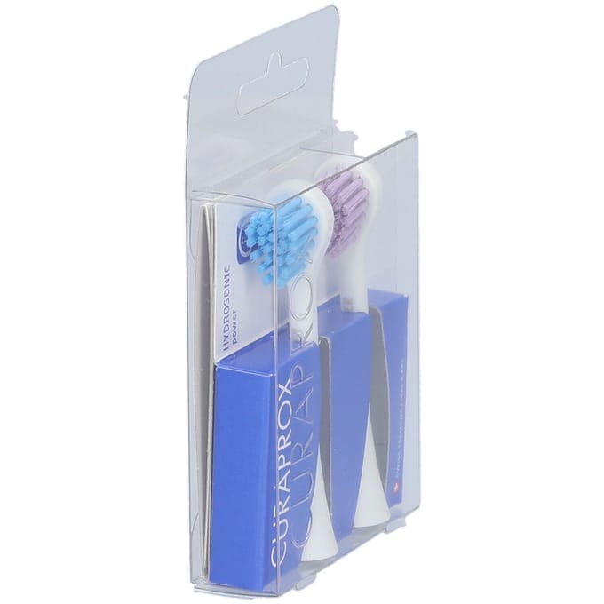 Curaprox Hydrosonic Pro Opzetborstel Power Duo - Blauw/Violet - 2 stuks