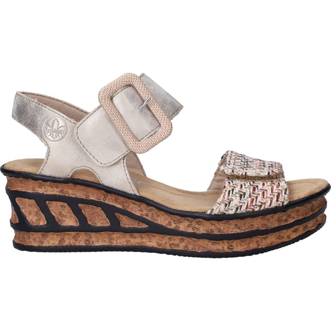 Rieker Sandalen Plat Sandalen Plat - beige - Maat 36