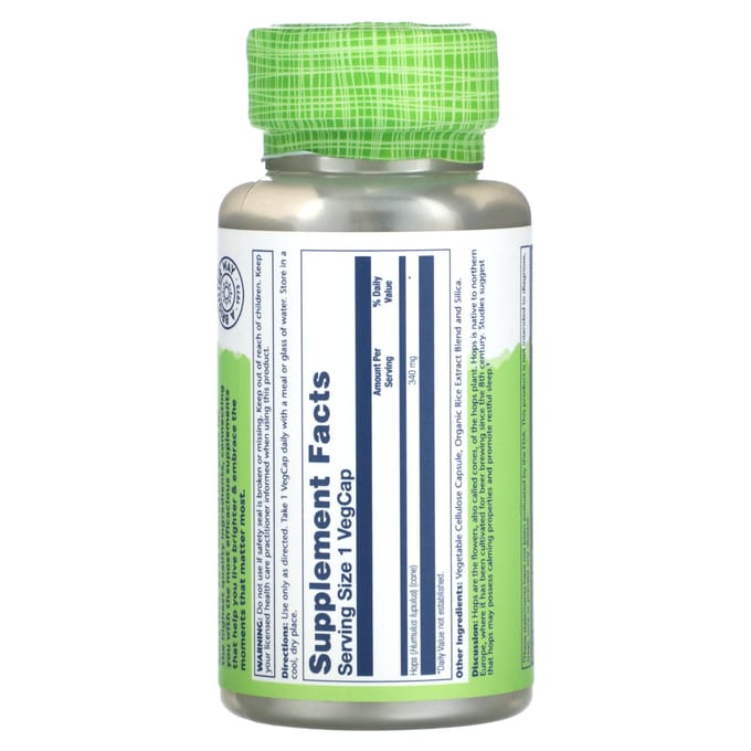 True Herbs, Hop, 340 mg, 100 vegetarische capsules