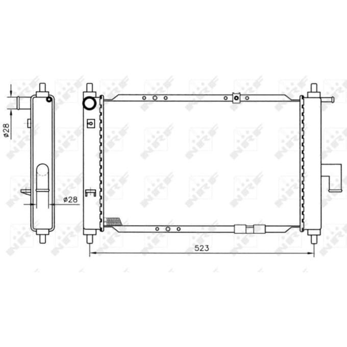 Radiator, motorkoeling NRF 53375