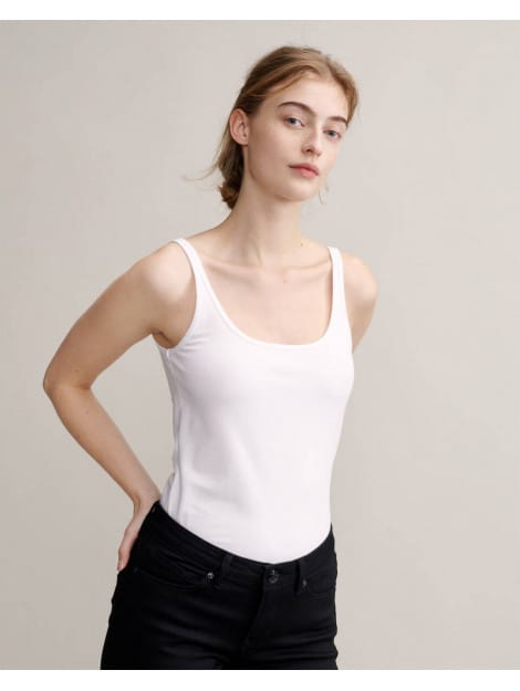 Slim fit tank top van katoenmix model 'Ina/Dailies'