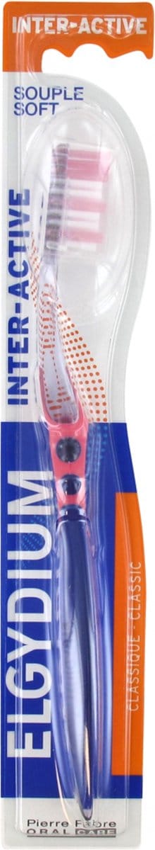 Elgydium Flexibele Inter-Actieve Tandenborstel (Kleur : Roos)