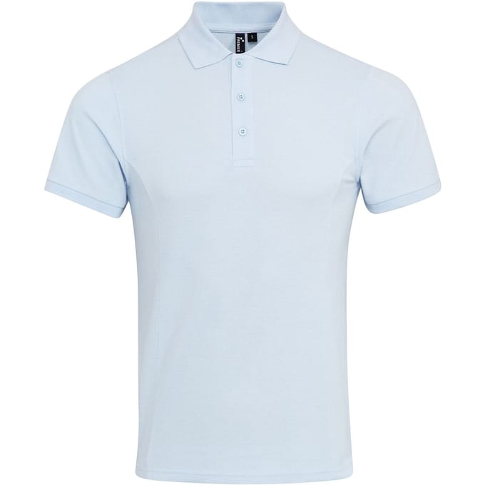 Premier Heren Coolchecker Plus Pique Polo Met CoolPlus (Lichtblauw)