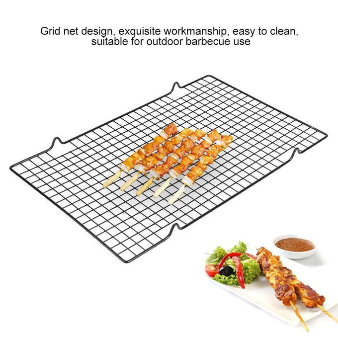 Multifunctionele roestvrijstalen antiaanbakbarbecueroosters Koelrek Rooster Baknet gray