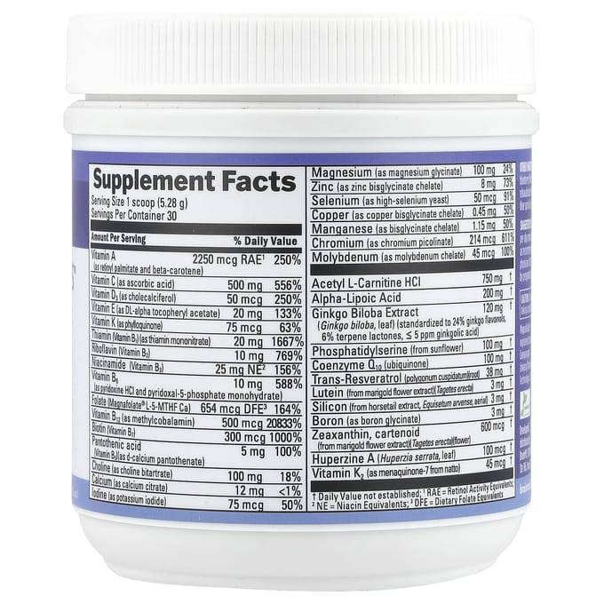 Bright Minds™ Memory Multi, Bosbessenlimonade, 158,4G(5.59Oz)