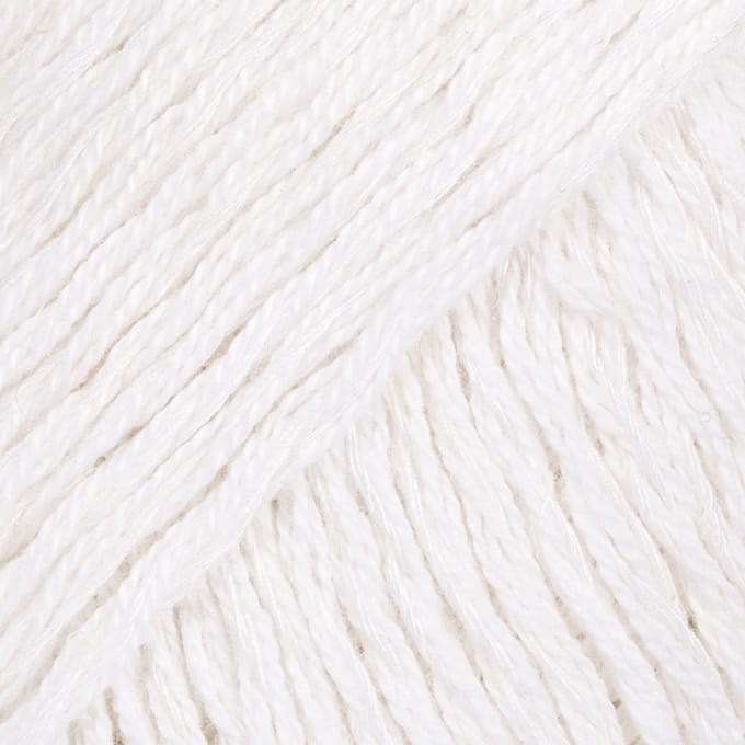 DROPS Belle Uni Colour - 01 wit - Katoen Garen