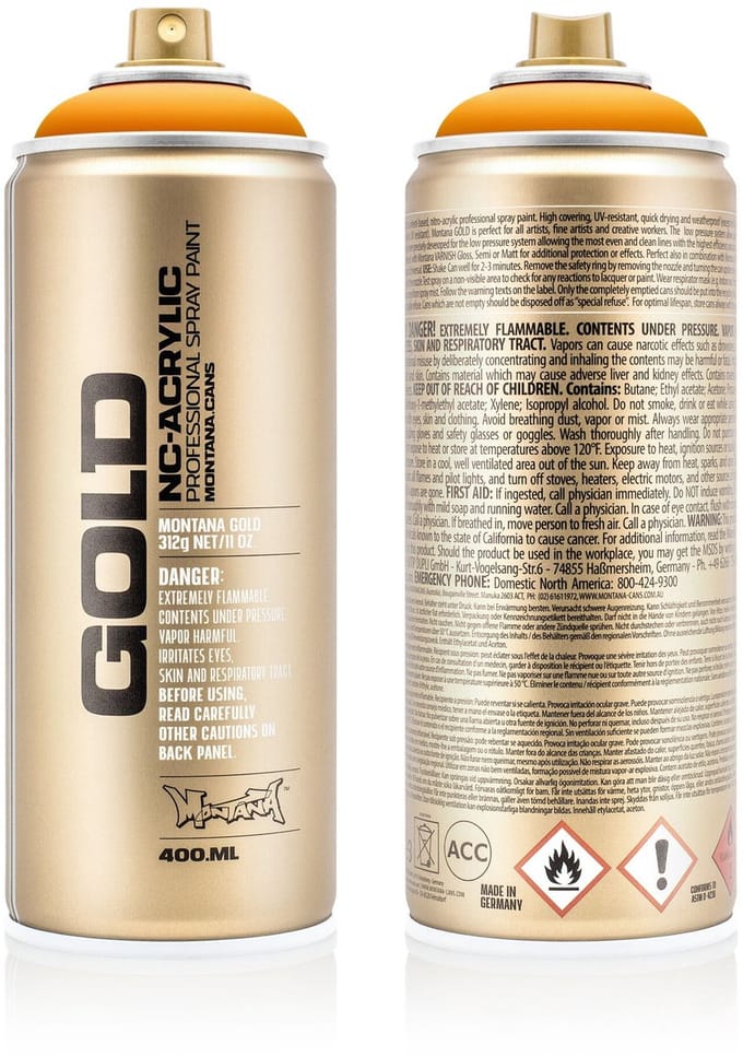 Montana GOLD G1240 Golden Yellow spuitbus 400ml