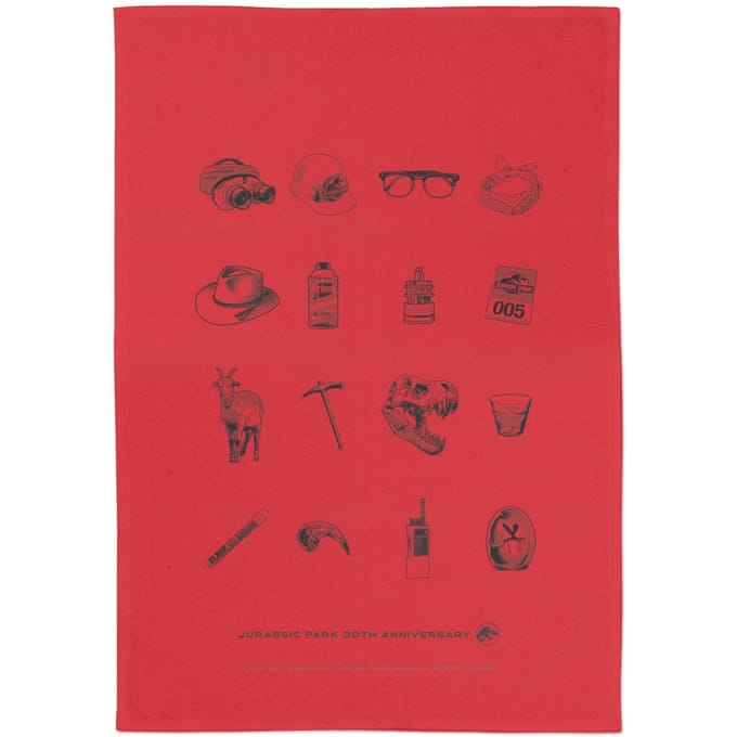 Jurassic Park 30th Anniversary Icons Tea Towel
