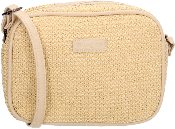 Beagles Formentera Crossbodytas - Schoudertas - Riet - Praktisch - Ritsen - Multi Natuur