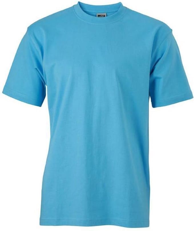 James and Nicholson Unisex Zware Ronde Tee (Hemelsblauw)