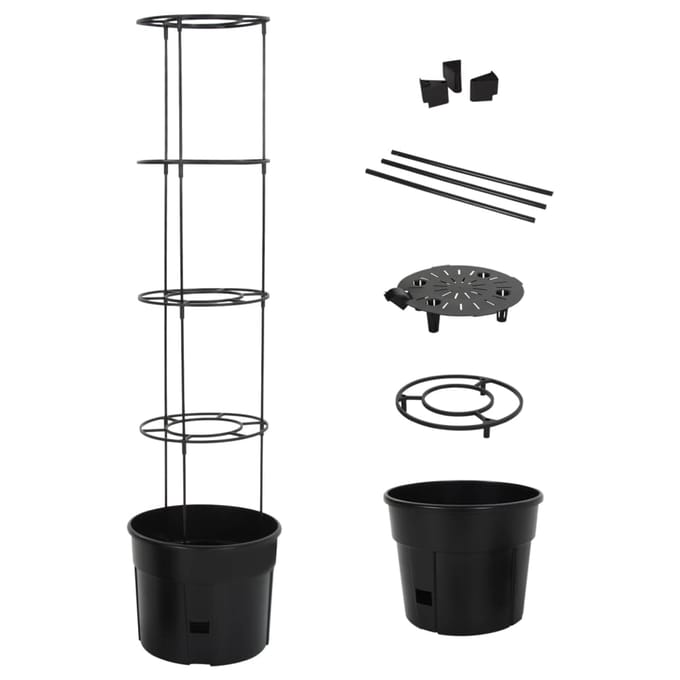 vidaXL - Tomatenkweekpot - ø39x150 - cm - polypropeen - antracietkleurig