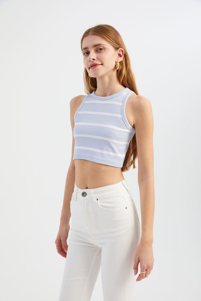 Gestreepte Coltrui Cropped Top