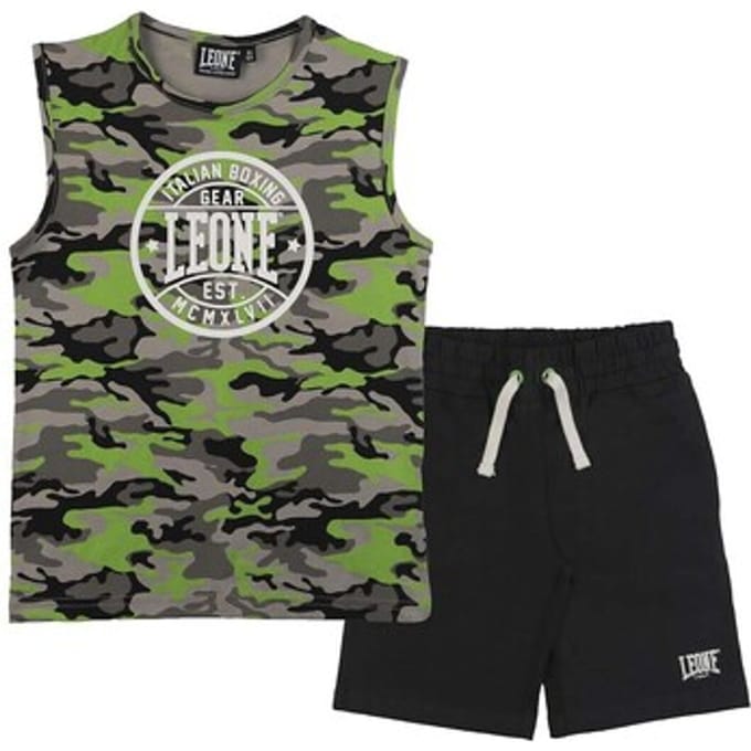 Setjes Leone 1947 Boy Sets Tank + Bermuda Military Fluo